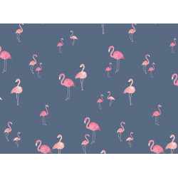 Jersey - Flamingos blau